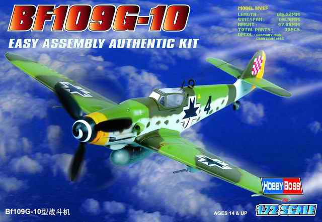 Hobby Boss Models - Bf-109G-10 Messerschmitt 1:72 - 80227