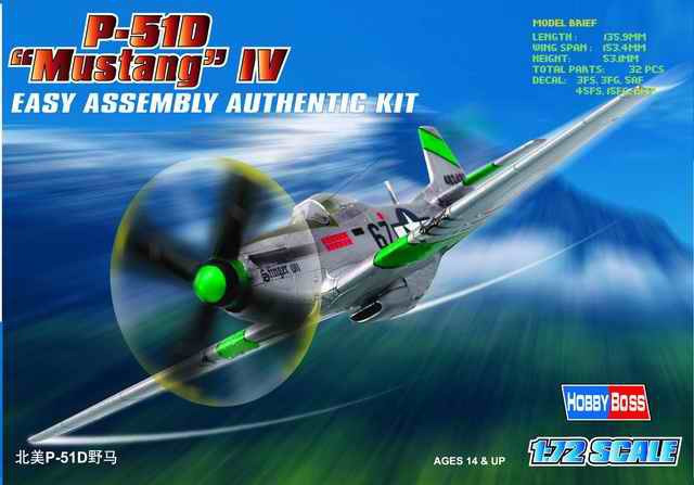 Hobby Boss Models - P-51D Mustang Iv 1:72 - 80230