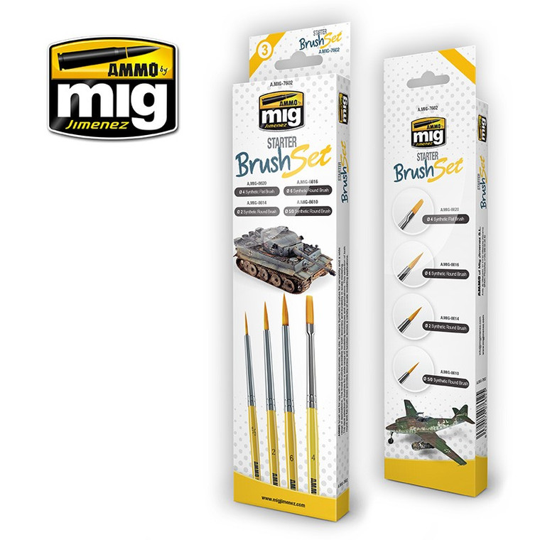 Mig Ammo Books - Starter Brush Set - 7602