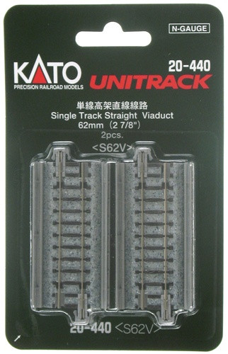 Kato - N Sgl Viaduct Straight 62mm - 20440