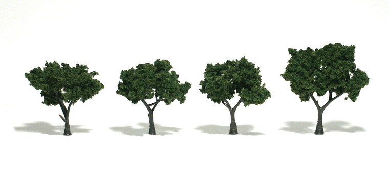 Woodland Scenics - Rm Med Green Trees 3'-4' 4pk - 1504