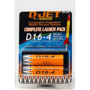 Quest Model Rockets - D16-4 Launch Packs 2pk - 6120