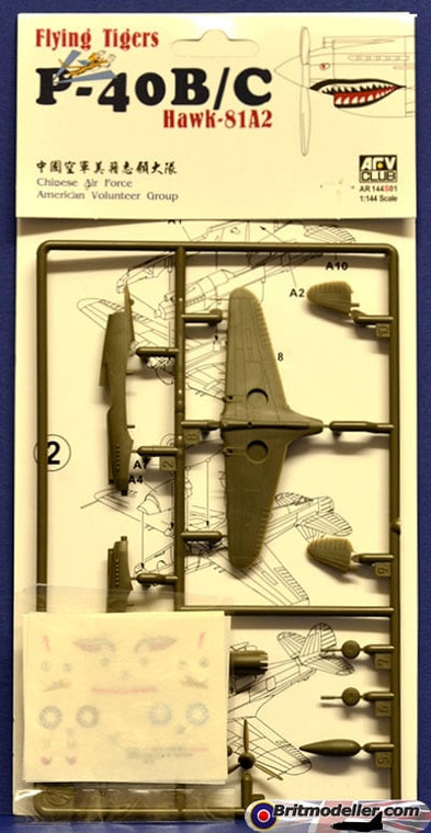 AFV Club - Flying Tigers P40B/C Hawk 81A2 1:144 - AR144S01