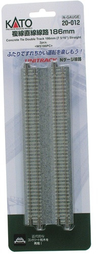 Kato - N 186mm Dbl Straight Track Con - 20012