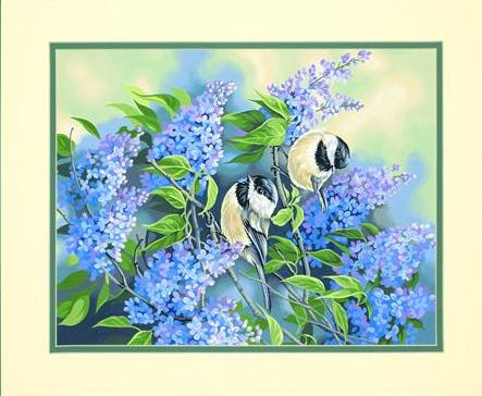 Paintworks Paint by Number - Chickadees & Lilacs Med - 91361