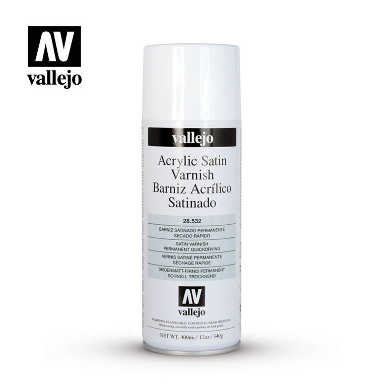Vallejo Acrylic Paints - Satin Varnish Spray 400ml - 28532