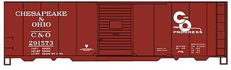 Accurail - Ho 40' Aar Steel Boxcar C&O - 3543