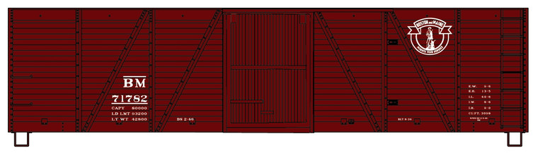 Accurail - Ho 40' Wood Ob Boxcar B&M - 70141