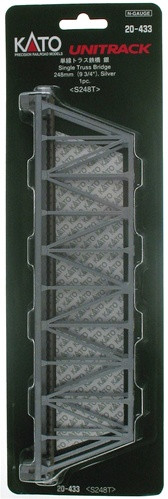 Kato - N Sgl Truss Bridge Sil 248mm - 20433
