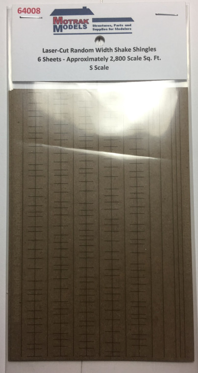 Motrak Models - S Laser Cut Shakes, Random Wid - 64008