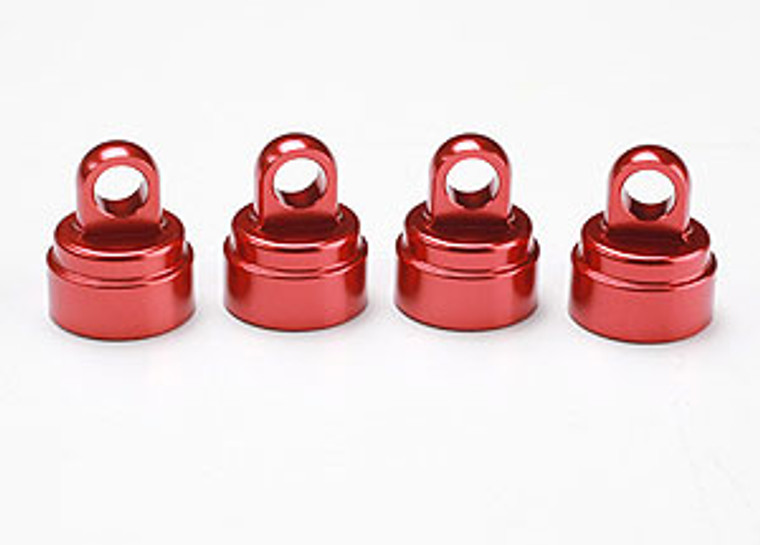 Traxxas R-C - Shock Caps Alum Red - 3767X