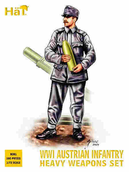 HaT Industries Figures - Ww-I Austrian Hvy Weapons 1:72 - 8081