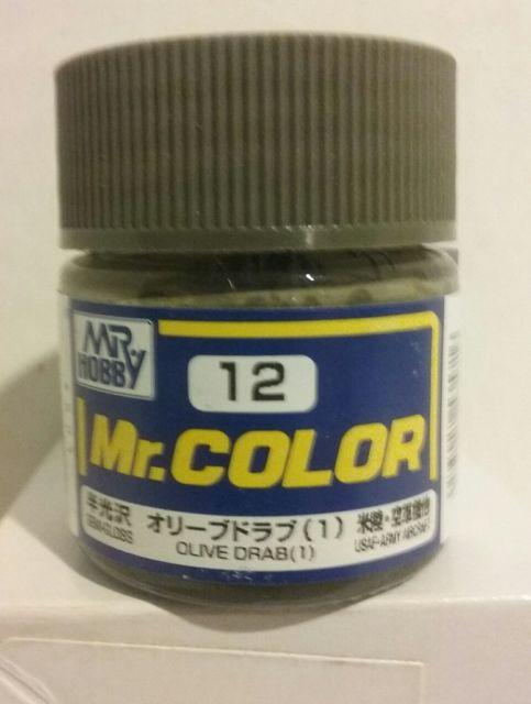 Gunze Sangyo Paints - Simi-Gloss Olive Drab 10ml 6p - C12