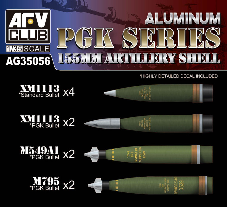 AFV Club - 155mm Artillery Shell PGK 1:35 - AG35056