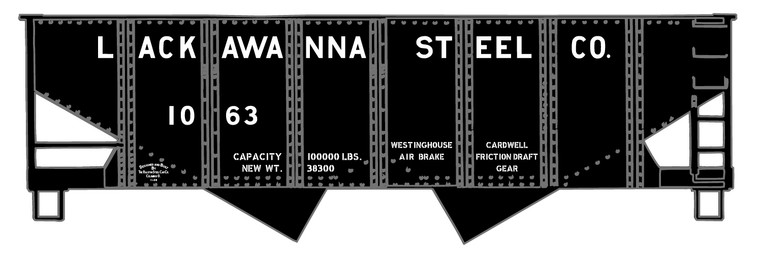 Accurail - Ho Usra Twin Hopper Lack - 2430