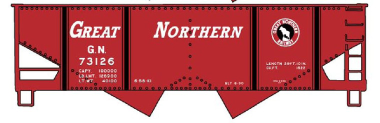 Accurail - Ho Canton Coal Hopper Red - 23025