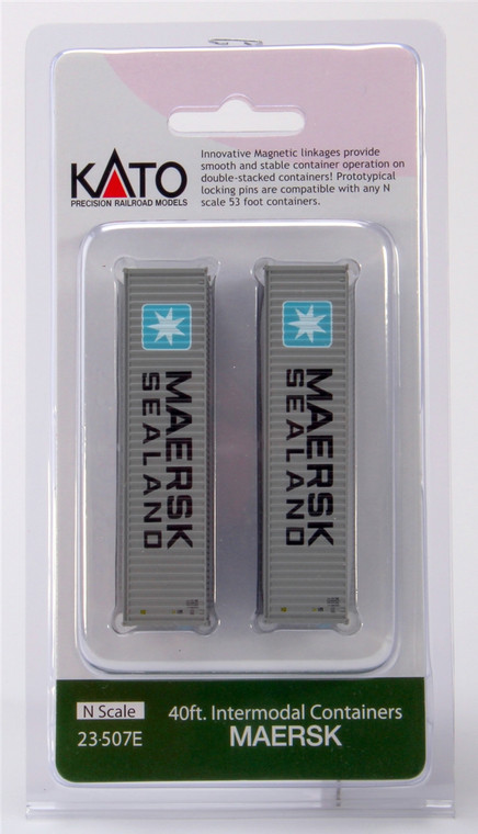 Kato - N 40' Container 2pk Maersk - 23507E