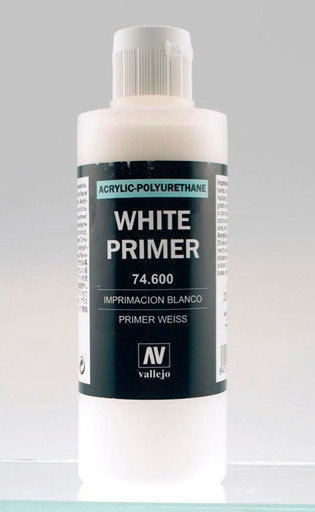 Vallejo Acrylic Paints - White Primer Acry-Poly 200ml 1 - 74600