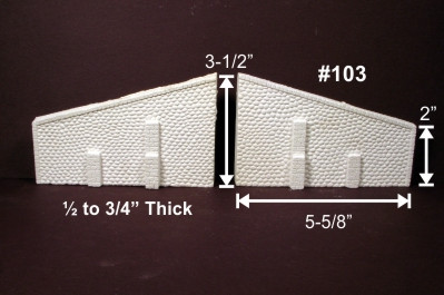 Monroe Models - HO WingWalls forBrdgeAbtmnt2pk - 103