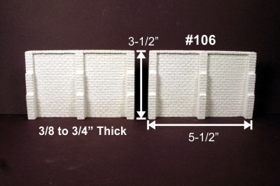 Monroe Models - HO Retaining Wall Cut Stone2pk - 106