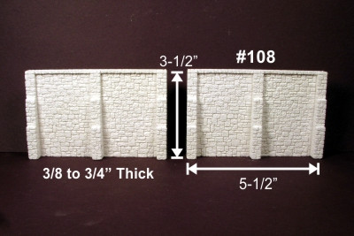Monroe Models - HO Retaining Wall RandmStne2pk - 108