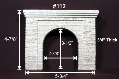 Monroe Models - HO Tunnel Portl RandmStne Sgl - 112