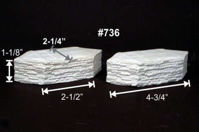 Monroe Models - HOn3 Cutwtr Pier Suppt 2pk - 736