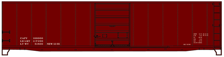 Accurail - Ho 50'Steel Boxcar Dataonlyoxi - 5549