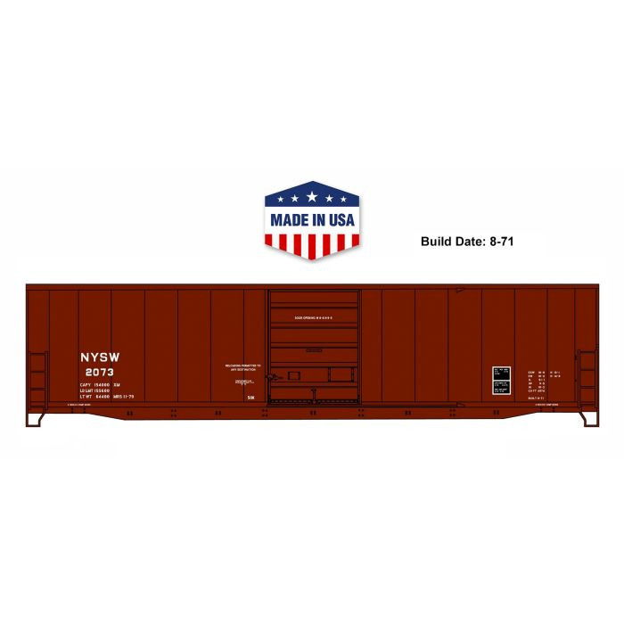 Accurail - Ho 50'Steel Boxcar Nys&W - 5555