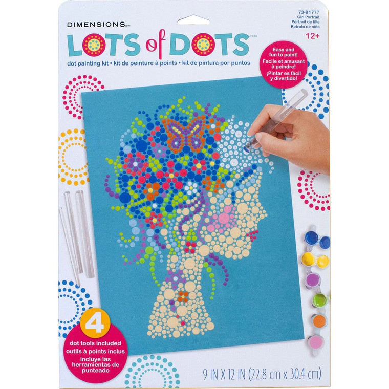Paintworks Paint by Number - Girl Portrait Dots 9x12 - 91777