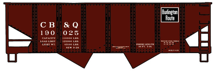 Accurail - Ho Usra Twin Hopper Cb&Q - 2434