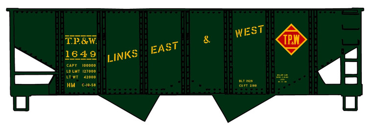 Accurail - Ho Usra Twin Hopper Tp&W - 2583