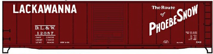 Accurail - Ho 50'Sd Steel Boxcar Dl&W - 50101