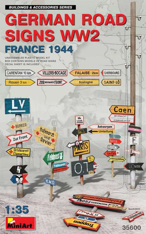 Mini Art Models - WWII German Road Signs France 1944 1:35 - 35600