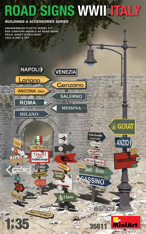 Mini Art Models - WWII Italy Street Signs 1:35 - 35611
