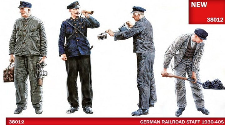 Mini Art Models - German Railroad Staff 1930's(4) 1:35 - 38012