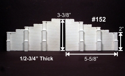Monroe Models - HOn3 Taperd Wing Wall 2pk - 152