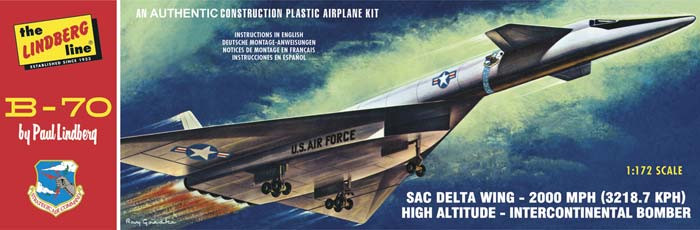 Lindberg Model Kits - B-70 Bomber 1:180 - 413