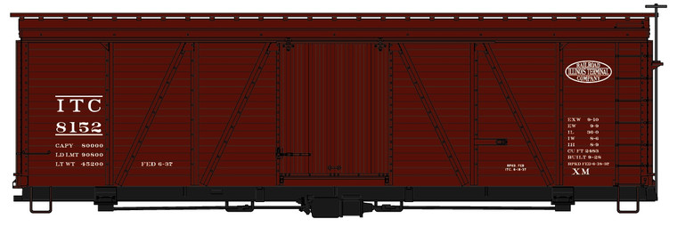 Accurail - Ho 36'Fowler Wood Boxcar IT - 1168