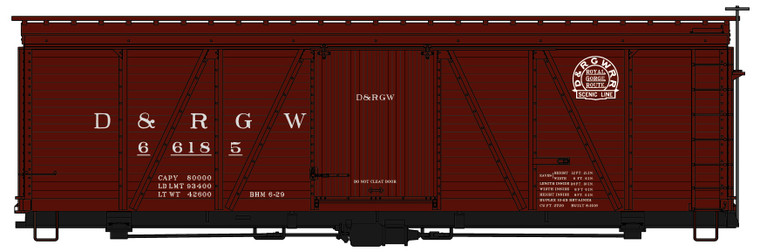 Accurail - Ho 36'Fowler Wood Bxcar D&RGW - 1171