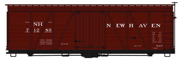 Accurail - Ho 36'Fowler Wood Bxcar NH - 1174