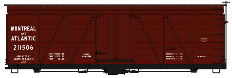 Accurail - Ho 36'Fowler Wood Boxcar M&A CP - 1178