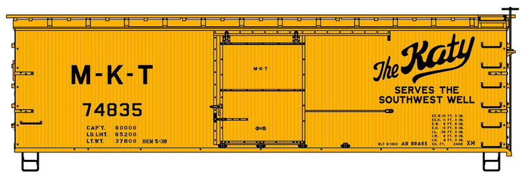 Accurail - Ho 36' Dbl Sht Wood Boxcar Mkt - 1307