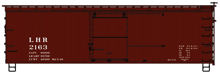 Accurail - Ho 36'Ds Wood Boxcar L&Hr - 1405