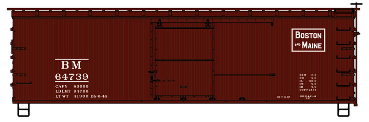 Accurail - Ho 36'DS Wood Boxcar B&M - 1407