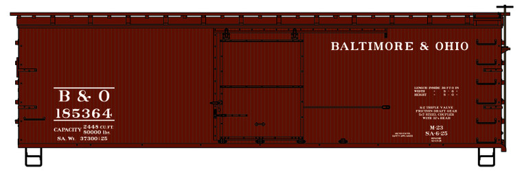 Accurail - Ho 36'Dbl Sh Wood Boxcar B&O - 1702