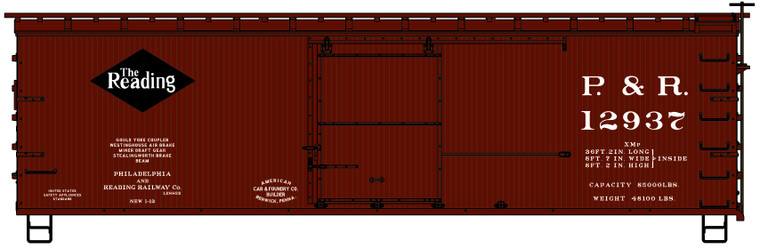 Accurail - Ho 36'Dbl Sht Wood Boxcar P&R - 1805