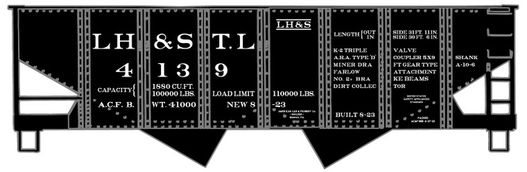 Accurail - Ho Usra Twin Hopper LH&StL - 2437