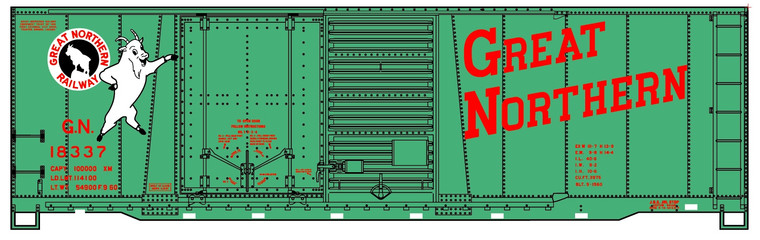 Accurail - Ho 40' Combin Door Steel Bx Gn - 3819