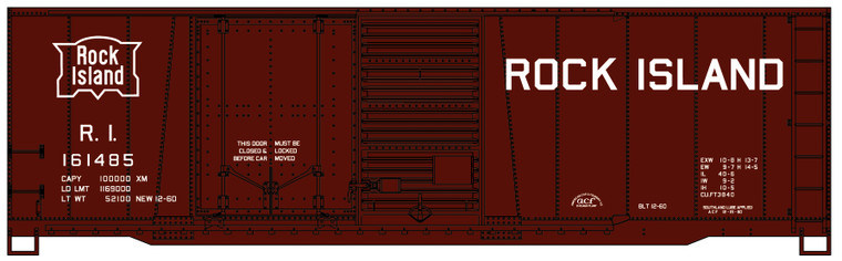 Accurail - Ho 40'Combination Door Steel Boxcar RI - 3820
